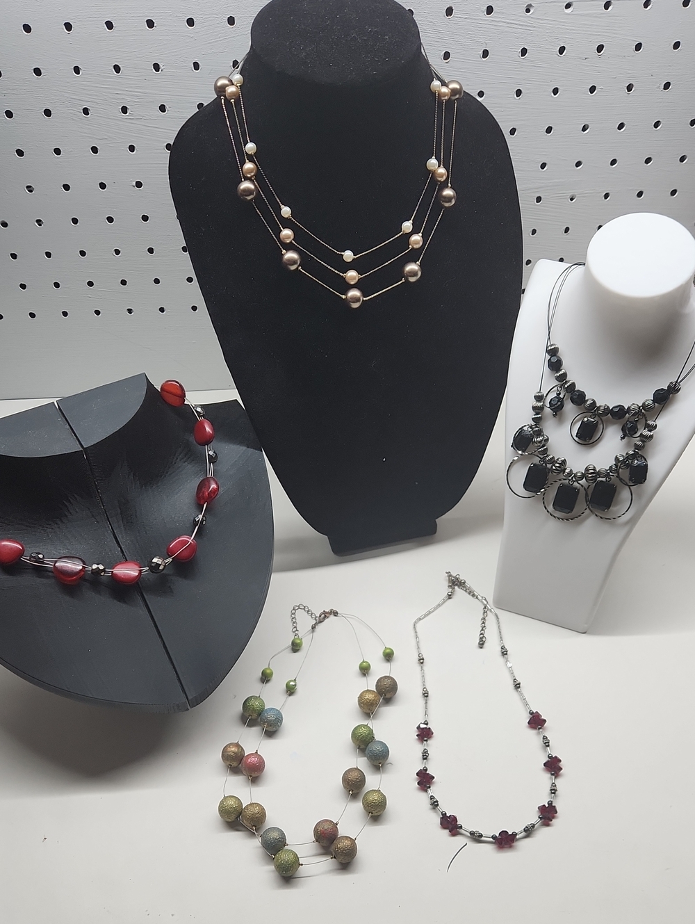 Multi-Strand Bead Necklace Bundle